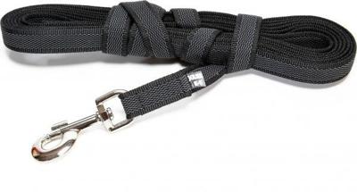 Lange lijn hond - Antislip - 14mm x 5m - Met handvat - Zwart