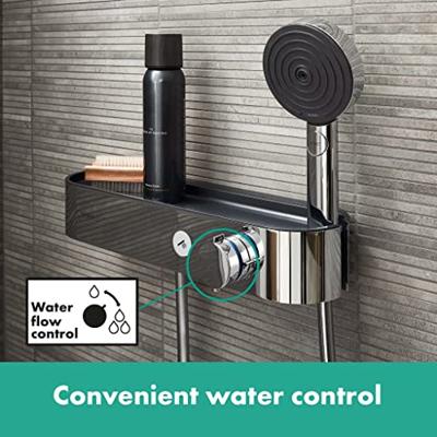 Hansgrohe Doucheset Pulsify Select S 105 3 Jets Activation Met Handdouche, Thermostaat, Glijstang 65 cm, Schuifstuk en Doucheslang Chroom Hansgrohe Doucheset Pulsify Select S 105 3 Jets Activation Met Handdouche, Thermostaat, Glijstang 65 cm, Schuifstuk en Doucheslang Chroom