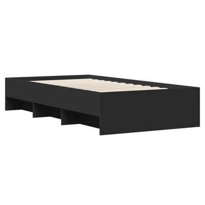 Bedframe zonder matras 160x200 cm spaanplaat zwart