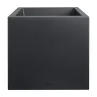 Elho Vivo next vierkant plantenbak met wielen 30cm living black - thumbnail