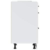 Keuken onderkast Lucca bewerkt hout hoogglans wit - thumbnail