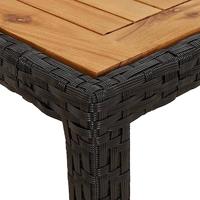 5-delige Tuinset met kussens poly rattan en acaciahout zwart - thumbnail