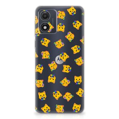TPU bumper voor Motorola Moto E13 Katten Emojis