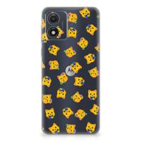 TPU bumper voor Motorola Moto E13 Katten Emojis - thumbnail