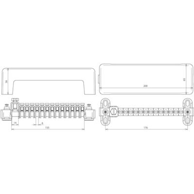 DEHN 563030 PAS AH RK 13X25 1X8.10 Schroefklemblok 1 stuk(s)