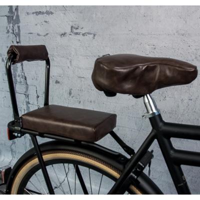 Bagagedragerkussen Fietskussen Leather Look Chocolade Bruin