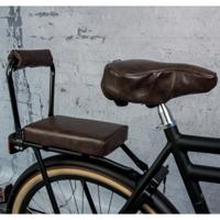 Bagagedragerkussen Fietskussen Leather Look Chocolade Bruin - thumbnail