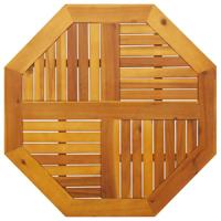 Tafelblad achthoekig 80x80x2,2 cm massief acaciahout - thumbnail