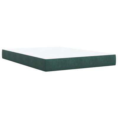 Boxspring met matras fluweel donkergroen 160x200 cm - thumbnail