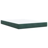 Boxspring met matras fluweel donkergroen 160x200 cm - thumbnail