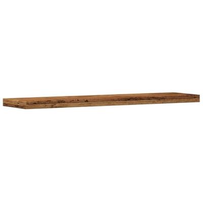 Wandschappen 4 st 40x10x1,5 cm bewerkt hout oud houtkleurig - thumbnail