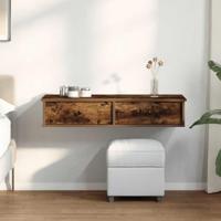 Wandschap met lades 100x37,5x19 cm bewerkt hout gerookt eiken - thumbnail