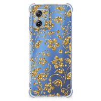 Motorola Moto G54 Case Gouden Bloemen - thumbnail