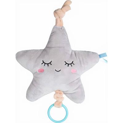 Free and Easy knuffel Ster 30 x 22 cm pluche wit