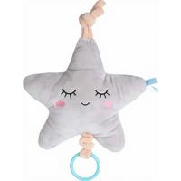 Free and Easy knuffel Ster 30 x 22 cm pluche wit - thumbnail