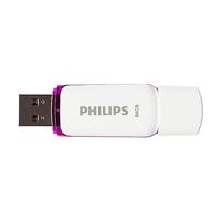 Philips FM64FD70B USB flash drive 64 GB USB Type-A 2.0 Paars, Wit - thumbnail