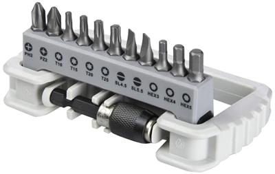 Bosch Accessories 2608522131 Bitset 12-delig Plat, Kruiskop Phillips, Kruiskop Pozidriv, Inbus, Binnen-zesrond (TX)