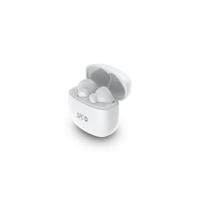 SPC Zion 2 Play Draadloze Bluetooth-hoofdtelefoon voor 28 uur batterij met meerdere ladingen, ultracompact, touch-bediening, handsfree, spraakassistent en zeer kleine USB-C-oplaadbox - wit - thumbnail