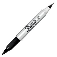 Sharpie permanente marker, twin tip, zwart - thumbnail