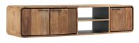 DTP Home Zwevend TV-meubel 'Evo' Teakhout, 185cm - thumbnail