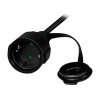 LogiLink LPS102 Outdoor Power Verlengkabel voor buiten (geaarde contact), 5 m, zwart - thumbnail