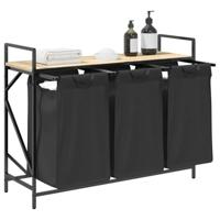 Wasmand 3 vakken met plank sonoma eikenkleurig - thumbnail