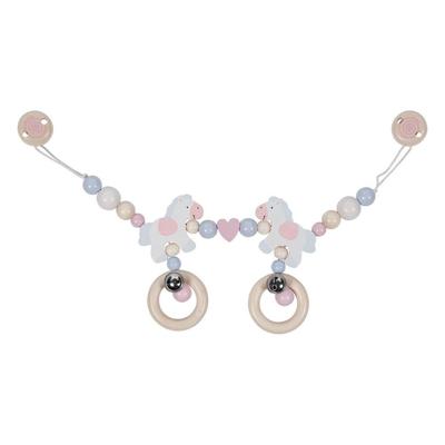 Goki houten wandelwagenketting paard met clips