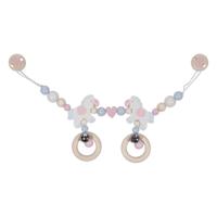 Goki houten wandelwagenketting paard met clips - thumbnail