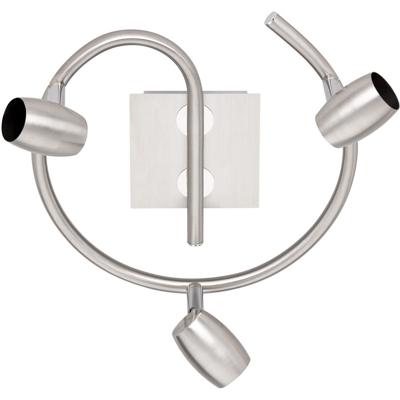 LED Plafondspot 3-lichts Rond Mat Nikkel Aluminium GU10 Fitting