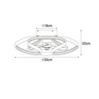 QAZQA Plafondventilator zwart incl. LED met afstandsbediening - Mandy - thumbnail