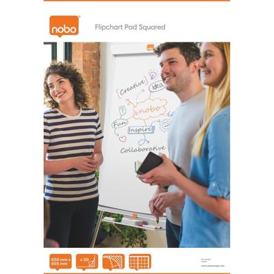 Flipoverpapier Nobo 65x95,5cm ruit 50vel