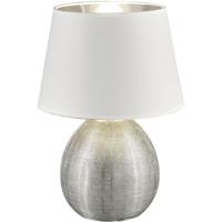 LED Tafellamp Mat Zilver - Keramiek - E27 Fitting - Moderne Tafelverlichting - thumbnail