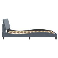 Bedframe zonder matras 140x190 cm fluweel donkergrijs - thumbnail