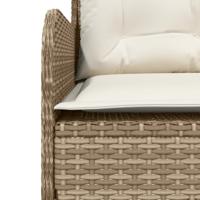 2-delige Loungeset met kussens poly rattan beige - thumbnail