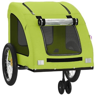 Hondenfietstrailer oxford stof en ijzer groen - thumbnail