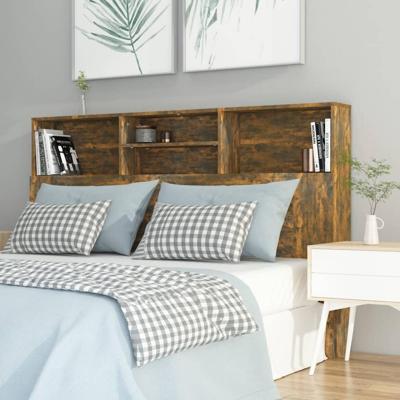 Hoofdbordkast 160x19x103,5 cm gerookt eikenkleurig