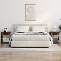 Nachtkastje 2 pcs Gerookt eiken 41 x 31 x 51 cm Bewerkt hout - thumbnail