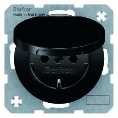 Berker wandcontactdoos RA klapdeksel R1-R3 zwart 47512045