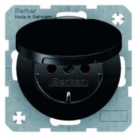 Berker wandcontactdoos RA klapdeksel R1-R3 zwart 47512045 - thumbnail