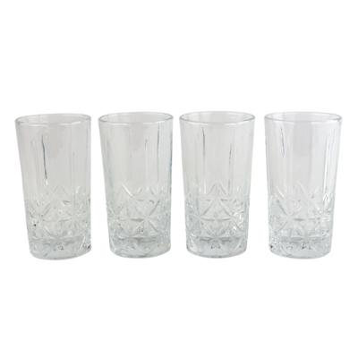 Orange85 Waterglazen - Longdrink - Set Van 4 - Stevig - Sierlijk - Glazen - Water - Drinken - Reliëf - 4 Stuks Orange85 Waterglazen - Longdrink - Set Van 4 - Stevig - Sierlijk - Glazen - Water - Drinken - Reliëf - 4 Stuks