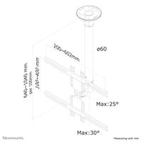 Neomounts fpma-c400black monitor plafondsteun bevestiging (zwart) - thumbnail