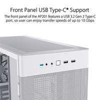 Asus AP201 Mini-tower PC-behuizing Wit - thumbnail