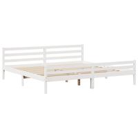 Bedframe met hoofdeinde zonder matras 180x200 cm wit - thumbnail
