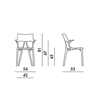 Kartell A.I. eetkamerstoel Zwart