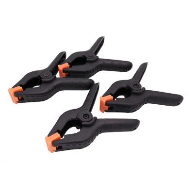 Caruba Achtergrond Klem Zwart/Oranje Klein (4 stuks)