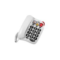 SPC Comfort Numbers 2 - Vaste telefoon voor senioren met grote toetsen, 3 directe fotoherinneringen, zeer hoog volume, compatibel met gehoorapparaat, lichtsignaal, desktop of wand - Wit - thumbnail