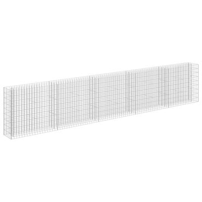 Gabion plantenbak verhoogd 450x30x90 cm gegalvaniseerd staal