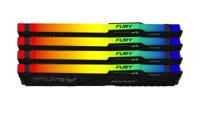 Kingston Beast RGB Werkgeheugenset voor PC DDR5 128 GB 4 x 32 GB 5200 MHz 288-pins DIMM KF552C40BBAK4-128 - thumbnail