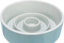 TRIXIE VOERBAK SLOWFEEDING KERAMIEK GRIJS / BLAUW 17X17 CM 900 ML TRIXIE VOERBAK SLOWFEEDING KERAMIEK GRIJS / BLAUW 17X17 CM 900 ML