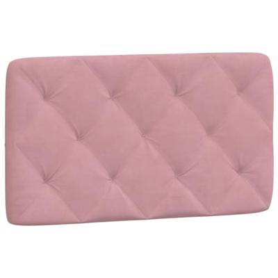 Bedframe met hoofdeinde fluweel roze 80x200 cm